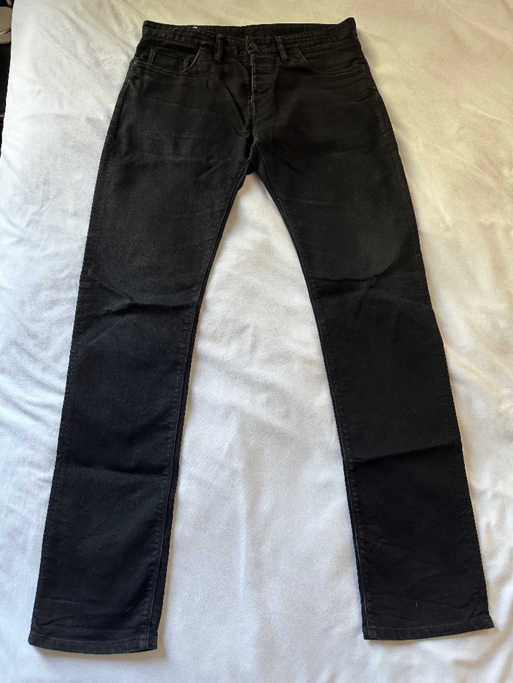 Shockoe Atelier Slim Candiani Black Selvedge Denim, Size 33